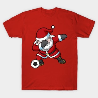Soccer Santa Claus Christmas Dab Dance T-Shirt